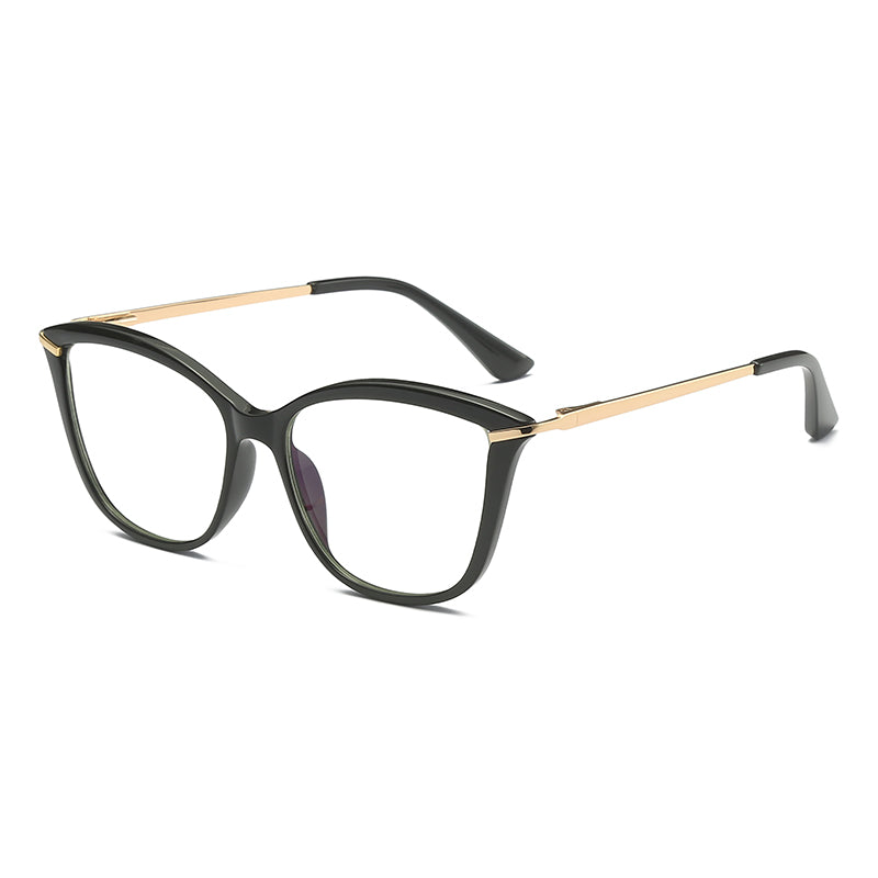 46911 Cat Eye Anti Blue Light Optical Eyebrow Glasses Frames Men Women TR90 Spring Leg Computer Eyeglasses