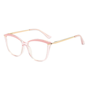 46911 Cat Eye Anti Blue Light Optical Eyebrow Glasses Frames Men Women TR90 Spring Leg Computer Eyeglasses