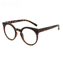 Load image into Gallery viewer, 46912 Round Cat Eye Anti Blue Light Eyebrown Glasses Frames Retro Men Women Computer Eyeglasses