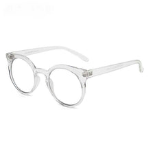 Load image into Gallery viewer, 46912 Round Cat Eye Anti Blue Light Eyebrown Glasses Frames Retro Men Women Computer Eyeglasses