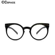 Load image into Gallery viewer, 46912 Round Cat Eye Anti Blue Light Eyebrown Glasses Frames Retro Men Women Computer Eyeglasses