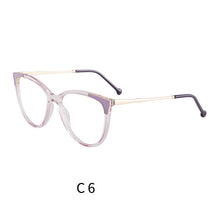 Load image into Gallery viewer, 46942 Plastic Titanium Cat Eye Anti Blue Light Optical Glasses Frames Women TR90 Computer Eyeglasses