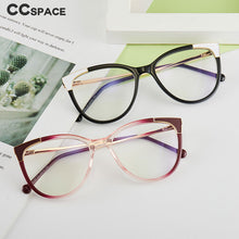 Load image into Gallery viewer, 46942 Plastic Titanium Cat Eye Anti Blue Light Optical Glasses Frames Women TR90 Computer Eyeglasses