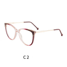 Load image into Gallery viewer, 46942 Plastic Titanium Cat Eye Anti Blue Light Optical Glasses Frames Women TR90 Computer Eyeglasses