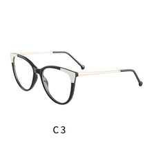 Load image into Gallery viewer, 46942 Plastic Titanium Cat Eye Anti Blue Light Optical Glasses Frames Women TR90 Computer Eyeglasses