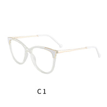 Load image into Gallery viewer, 46942 Plastic Titanium Cat Eye Anti Blue Light Optical Glasses Frames Women TR90 Computer Eyeglasses