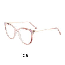Load image into Gallery viewer, 46942 Plastic Titanium Cat Eye Anti Blue Light Optical Glasses Frames Women TR90 Computer Eyeglasses