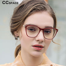 Load image into Gallery viewer, 46947 Cat Eye Anti Blue Light Optical Glasses Frames Rivet Men Women TR90 Computer Eyeglasses