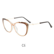 Load image into Gallery viewer, 46948 Plastic Titanium Anti Blue Light Cat Eye Women Optical Glasses Frames TR90 Computer Eyeglasses