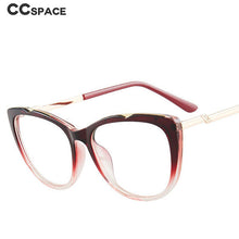 Load image into Gallery viewer, 46948 Plastic Titanium Anti Blue Light Cat Eye Women Optical Glasses Frames TR90 Computer Eyeglasses