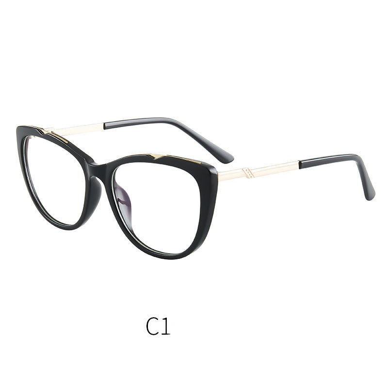 46948 Plastic Titanium Anti Blue Light Cat Eye Women Optical Glasses Frames TR90 Computer Eyeglasses