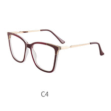 Load image into Gallery viewer, 46963 Plastic Titanium Cat Eye Anti Blue Light Optical Glasses Frames Women TR90 Computer Eyeglasses