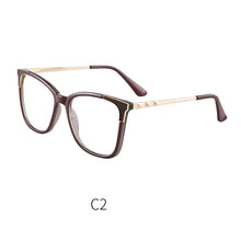 Load image into Gallery viewer, 46964  Cat Eye Anti Blue Light Optical Glasses Frames Women TR90 Spring Leg Computer Eyeglasses