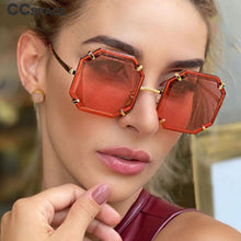 Load image into Gallery viewer, 47024 Square Thick Lens Sunglasses Men Women Shades UV400 Vintage Glasses