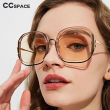 Load image into Gallery viewer, 47056 Half Frame Hollow Square Sunglasses Men Women Shades UV400 Vintage Glasses