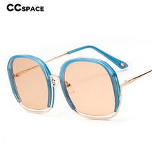Load image into Gallery viewer, 47056 Half Frame Hollow Square Sunglasses Men Women Shades UV400 Vintage Glasses