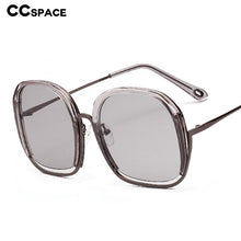 Load image into Gallery viewer, 47056 Half Frame Hollow Square Sunglasses Men Women Shades UV400 Vintage Glasses