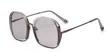 Load image into Gallery viewer, 47056 Half Frame Hollow Square Sunglasses Men Women Shades UV400 Vintage Glasses