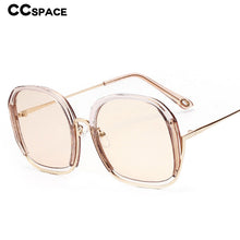 Load image into Gallery viewer, 47056 Half Frame Hollow Square Sunglasses Men Women Shades UV400 Vintage Glasses
