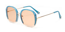 Load image into Gallery viewer, 47056 Half Frame Hollow Square Sunglasses Men Women Shades UV400 Vintage Glasses