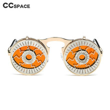 Load image into Gallery viewer, 47057 Steam Punk Filp Cover Retro Sunglasses Men Women Shades UV400 Vintage Glasses