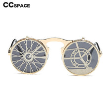 Load image into Gallery viewer, 47057 Steam Punk Filp Cover Retro Sunglasses Men Women Shades UV400 Vintage Glasses