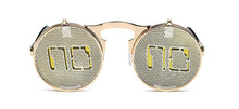 Load image into Gallery viewer, 47057 Steam Punk Filp Cover Retro Sunglasses Men Women Shades UV400 Vintage Glasses