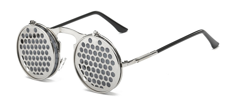 47057 Steam Punk Filp Cover Retro Sunglasses Men Women Shades UV400 Vintage Glasses