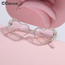 Load image into Gallery viewer, 47119  Diamond Sunglasses Women Heart-shaped Shades UV400 Vintage Glasses