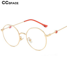 Load image into Gallery viewer, 47175 Retro Round Metal Glasses Frame Women Optician Cute Small Pig Computer Glasses
