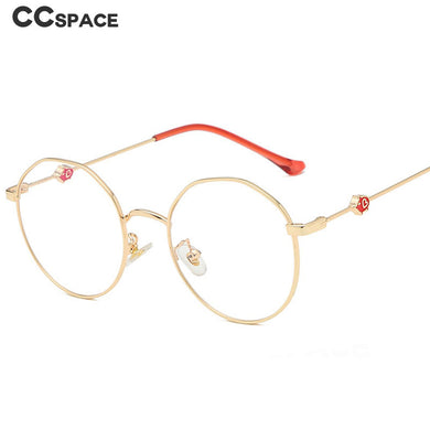 47175 Retro Round Metal Glasses Frame Women Optician Cute Small Pig Computer Glasses