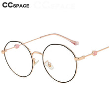 Load image into Gallery viewer, 47175 Retro Round Metal Glasses Frame Women Optician Cute Small Pig Computer Glasses