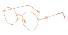 Load image into Gallery viewer, 47175 Retro Round Metal Glasses Frame Women Optician Cute Small Pig Computer Glasses