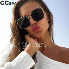 Load image into Gallery viewer, 47204  Square Sunglasses Men Women Shades Metal Frame CCSPACE Vintage Brand Glasses Designer Male Female Oculos