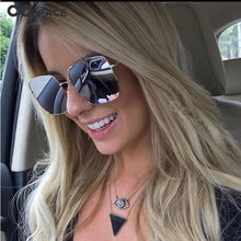 Load image into Gallery viewer, 47204  Square Sunglasses Men Women Shades Metal Frame CCSPACE Vintage Brand Glasses Designer Male Female Oculos