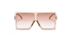 Load image into Gallery viewer, 47245 Oversized Square Sunglasses Men Women Shades UV400 Vintage Glasses