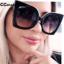 Load image into Gallery viewer, 47253 Retro Big Frame Cat Eye Square Sunglasses Women Shades Uv400 Vintage Glasses