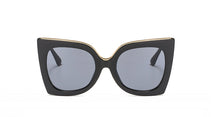 Load image into Gallery viewer, 47253 Retro Big Frame Cat Eye Square Sunglasses Women Shades Uv400 Vintage Glasses