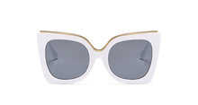 Load image into Gallery viewer, 47253 Retro Big Frame Cat Eye Square Sunglasses Women Shades Uv400 Vintage Glasses