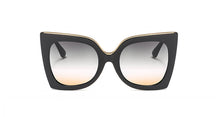 Load image into Gallery viewer, 47253 Retro Big Frame Cat Eye Square Sunglasses Women Shades Uv400 Vintage Glasses