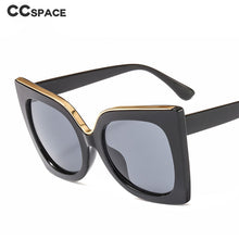 Load image into Gallery viewer, 47253 Retro Big Frame Cat Eye Square Sunglasses Women Shades Uv400 Vintage Glasses