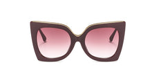 Load image into Gallery viewer, 47253 Retro Big Frame Cat Eye Square Sunglasses Women Shades Uv400 Vintage Glasses