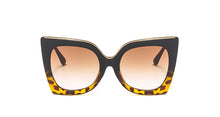 Load image into Gallery viewer, 47253 Retro Big Frame Cat Eye Square Sunglasses Women Shades Uv400 Vintage Glasses