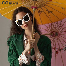 Load image into Gallery viewer, 47253 Retro Big Frame Cat Eye Square Sunglasses Women Shades Uv400 Vintage Glasses