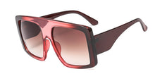 Load image into Gallery viewer, 47254 Oversized Square Sunglasses Men Women Shades UV400 Vintage Glasses