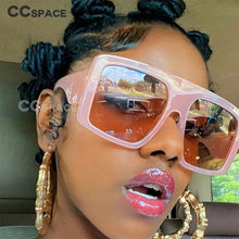 Load image into Gallery viewer, 47254 Oversized Square Sunglasses Men Women Shades UV400 Vintage Glasses