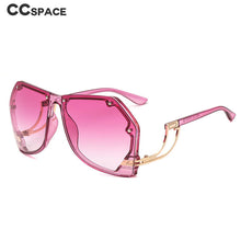 Load image into Gallery viewer, 47259 Oversizec Rimless Rivet Personality Sunglasses Men Women Shades Uv400 Vintage Glasses