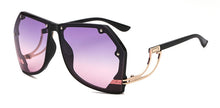 Load image into Gallery viewer, 47259 Oversizec Rimless Rivet Personality Sunglasses Men Women Shades Uv400 Vintage Glasses