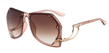 Load image into Gallery viewer, 47259 Oversizec Rimless Rivet Personality Sunglasses Men Women Shades Uv400 Vintage Glasses
