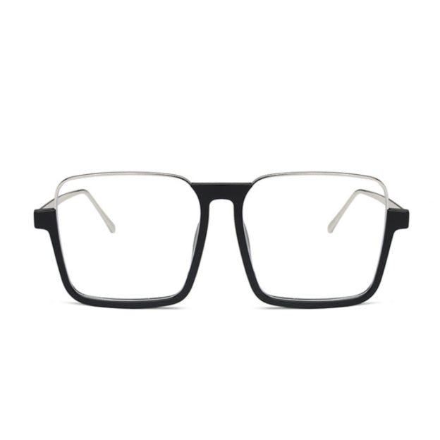 47308 Square Half Frame Oversized Anti Blue Light Glasses Frame Men Women UV400 Eyeglasses